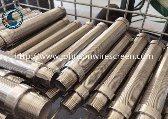 Edelstahl 28 Mikrometer-Keil-Draht-Rohr für große Schlamm-Presse