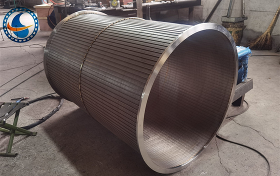 Schlitz-Keil-Draht-Trommelsieb-Trommel SS304 1.0mm für Abwasserbehandlung